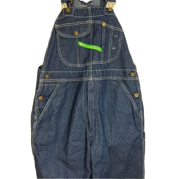 Mens Vintage Key Imperial Aristocrat of Overalls Dark Wash Made in USA 38x30 - Picture 3 of 9